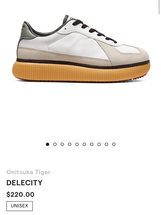 Onitsuka Tiger Women’s White, Tan, Black & Green Platform Sneaker. DELECITY main image 3